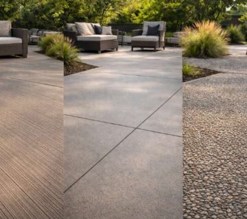 How to Choose the Right Concrete Finish for a Patio (Broom, Smooth, Exposed Aggregate)