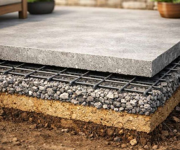 Concrete Patio Thickness & Reinforcement: What’s “Done Right” for Long-Term Strength