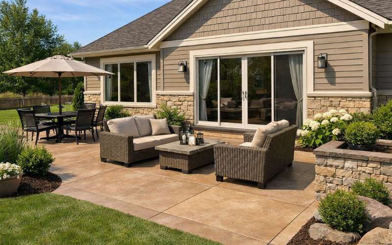 Concrete Patio Color Options: How to Match Your Home Exterior