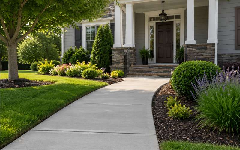 Concrete Sidewalks for Front Entry Upgrades in Suffolk VA