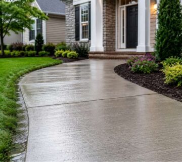 Concrete Sidewalks with Better Water Runoff in Chesapeake VA