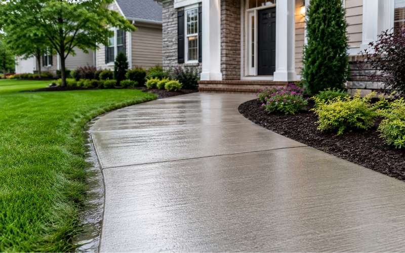 Concrete Sidewalks with Better Water Runoff in Chesapeake VA