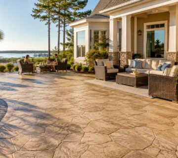 Stamped Colored Concrete That Holds Up in Coastal Sun in Chesapeake VA