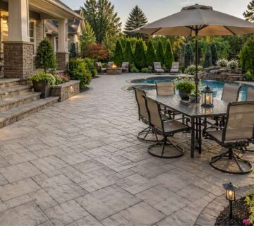 Stamped Concrete with Cooler Patterns for Summer Use in Suffolk VA
