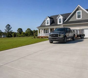 Concrete Driveways for Heavy Pickup and Trailer Parking in Suffolk VA