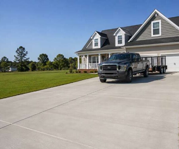 Concrete Driveways for Heavy Pickup and Trailer Parking in Suffolk VA