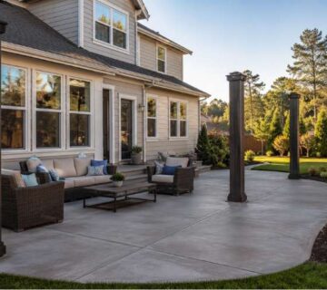 Concrete Patios with Pergola Ready Layouts in Chesapeake VA