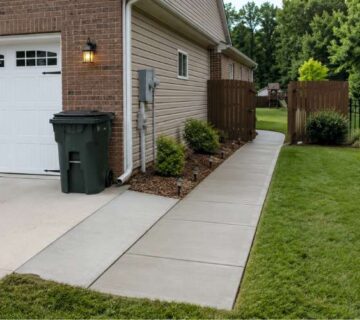 Concrete Sidewalks for Driveway to Backyard Access in Virginia Beach VA
