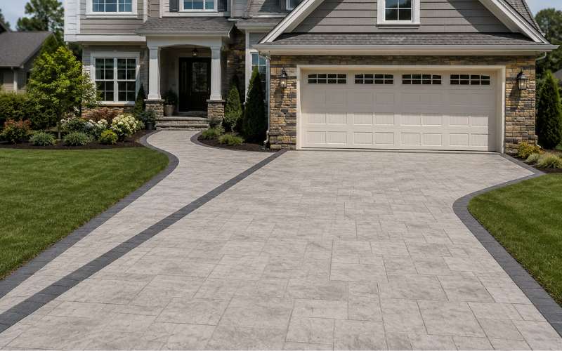 Stamped Colored Concrete for HOA Friendly Curb Appeal in Norfolk VA