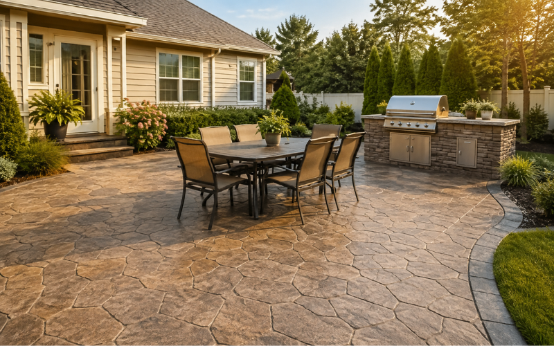 Stamped Concrete for Outdoor Dining Zones in Virginia Beach VA