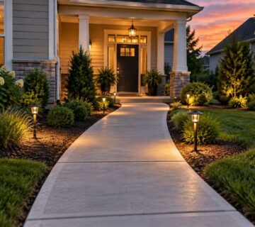 Concrete Sidewalks with Lighting Ready Edges in Chesapeake VA
