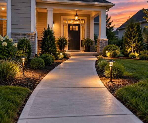 Concrete Sidewalks with Lighting Ready Edges in Chesapeake VA